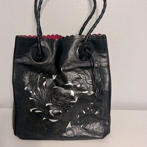 Beautiful black and silver shoulder bag